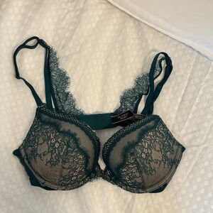 Victoria's Secret Deep Green Lace Push-up Bra
